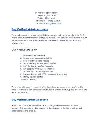 Buy Verified Airbnb Accounts