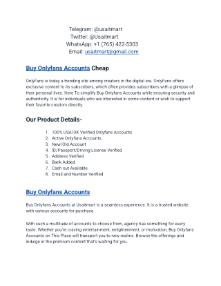 Buy Onlyfans Accounts