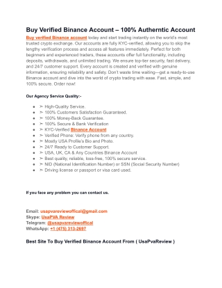 Beginers Complete Guide To Buy Verified Binance Account