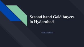 Second hand Gold buyers in Hyderabad