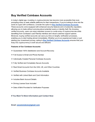Pros and cons of Buying Verified Coinbase Accounts in 2k25