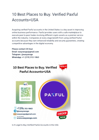 10 Best Places to Buy. Verified Paxful Accounts_USA