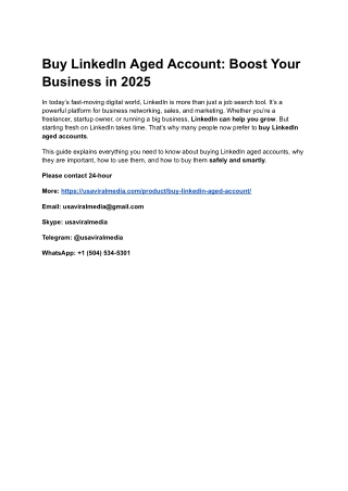 Buy LinkedIn Aged Account_ Boost Your Business in 2025