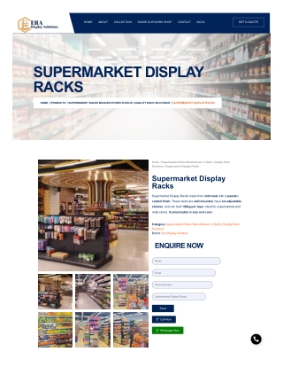Supermarket Display Rack | Durable & Space-Saving Design