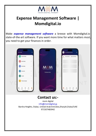 Expense Management Software | Momdigital.io