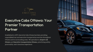 Executive Cabs Ottawa – Reliable Airport Cab & Executive Transportation Services