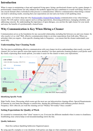 Why Communication is Key When Hiring a Cleaner