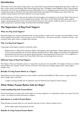 Peanut Butter Pup Cups: A Whipped Cream Delight for Dogs