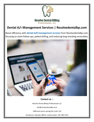 Dental Ar Management Services.Resolvedentalbp