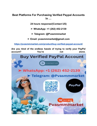 Best Platforms For Purchasing Verified Paypal Accounts In … (1)