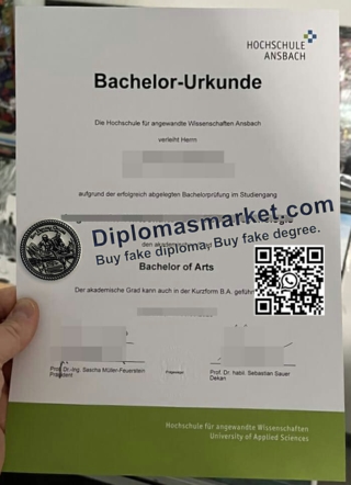 WhatsApp:  86 19911539281 How to Order a Hochschule Ansbach Urkunde?