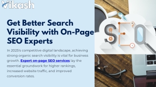 Get Better Search Visibility with On-Page SEO Experts