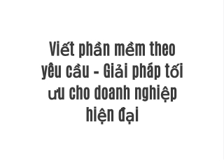 Viết phần mềm theo yêu cầu – Giải pháp tối ưu cho doanh nghiệp hiện đại