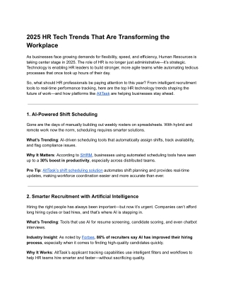 2025 HR Tech Trends That Are Transforming the Workplace