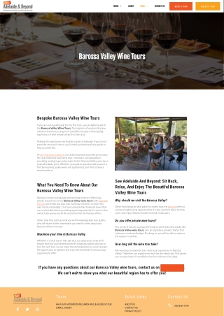 Barossa Valley Wine Tours