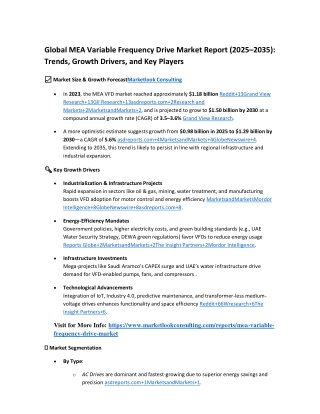 Global MEA Variable Frequency Drive