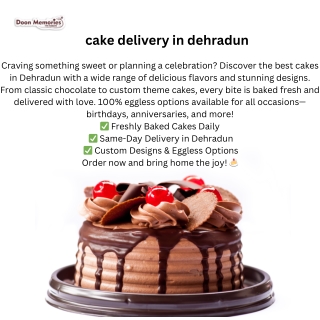 cake delivery in dehradun