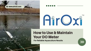 How to use and maintain your do meter by AirOxi