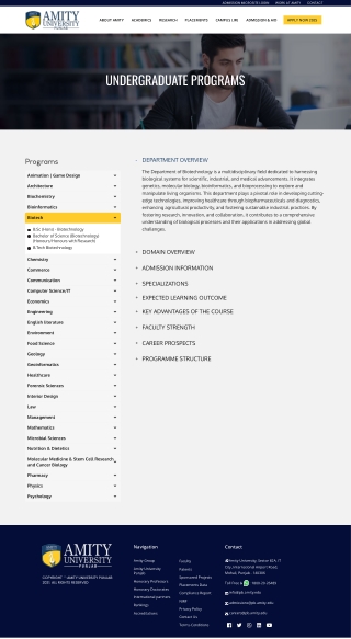 Biotechnology Colleges in Punjab