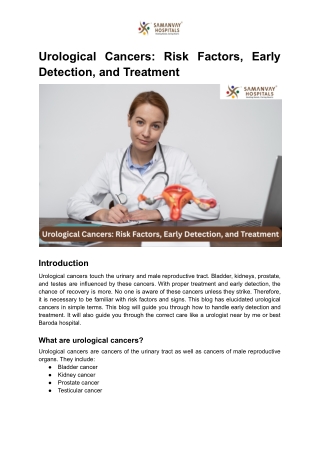Urological Cancers_ Risk Factors, Early Detection, and Treatment