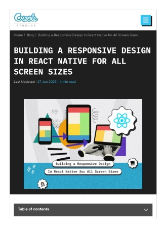 Responsive Design in React Native: Optimize for All Screen Sizes