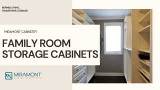 Transform your family room storage cabinets with Miramont Cabinetry