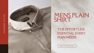 Is Your Wardrobe Missing a Classic Mens Plain Shirt?