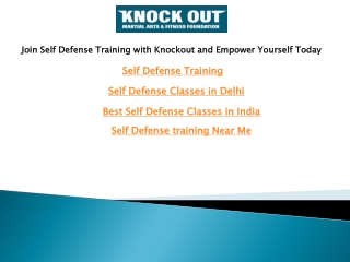 Join Self Defense Training with Knockout and Empower Yourself Today