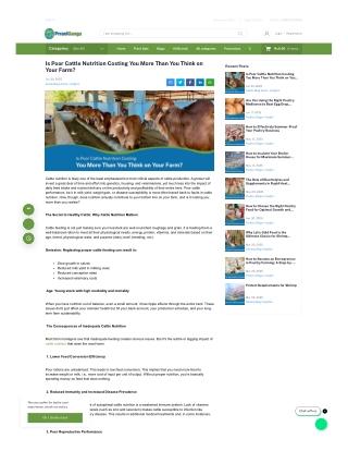 is poor cattle nutrition costing you more than you think on your farm