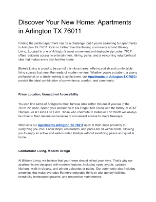 Discover Your New Home_ Apartments in Arlington TX 76011