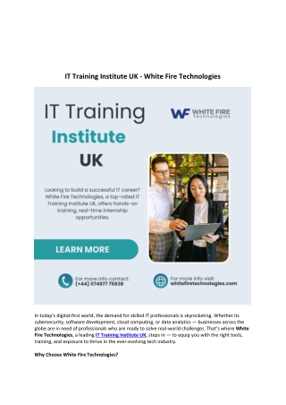 IT Training Institute UK
