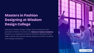 Elevating Vision: Master of Arts in Advanced Fashion Design