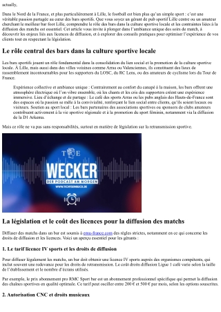 Combien coûte la licence pour diffuser les matchs dans un bar ?