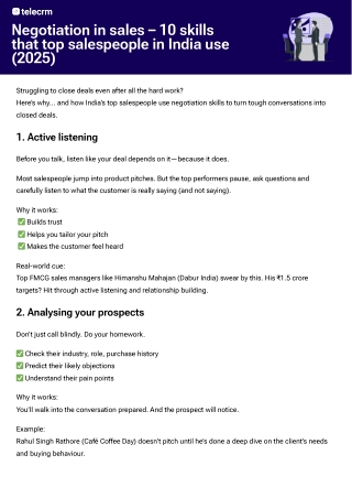 Negotiation in Sales
