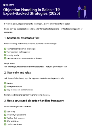 Objection Handling in Sales
