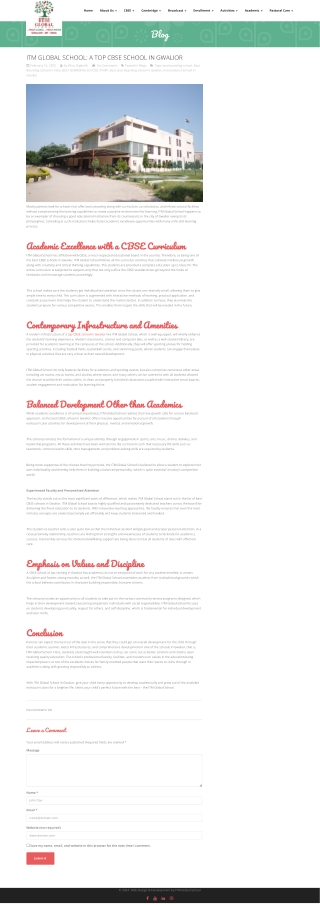 Top School in Gwalior