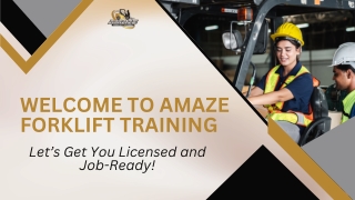 Get Your Forklift License with Amaze – Fast, Affordable Certification