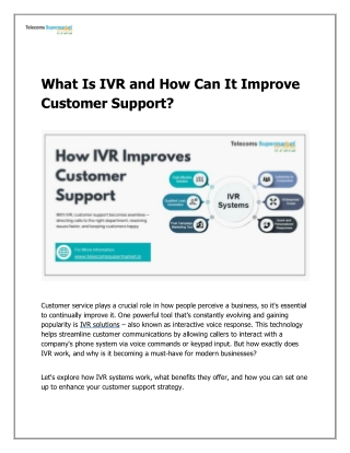 What Is IVR and How Can It Improve Customer Support
