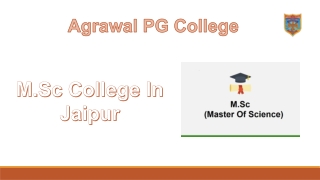 M.Sc College In Jaipur