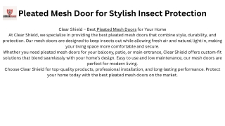 Pleated mesh