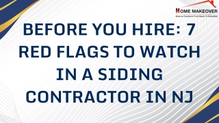 NJ Siding Installers Exposed: 7 Signs They’re Not the Right Fit