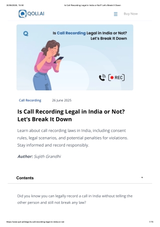 Is Call Recording Legal in India or Not_ Let’s Break It Down