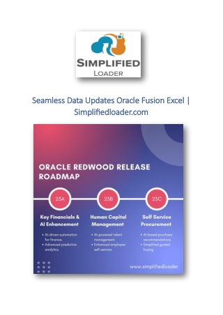 Seamless Data Updates Oracle Fusion Excel | Simplifiedloader.com
