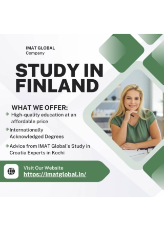 Study in Finland Consultancy in kochi poster By IMAT Global