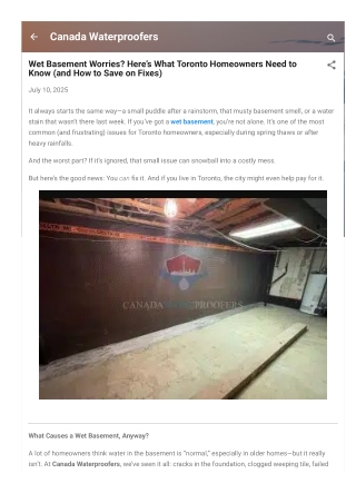 Wet Basement Worries?