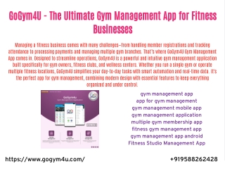 GoGym4U - Best Gym Management App | Manage Multiple Gym Memberships Easily