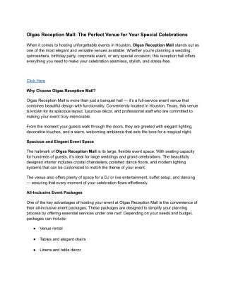 Olgas Reception Mall