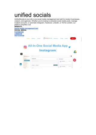 unified socials