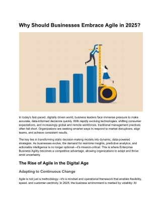 Why Should Businesses Embrace Agile in 2025