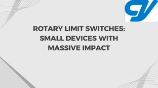 Rotary Limit Switches Small Devices With Massive Impact